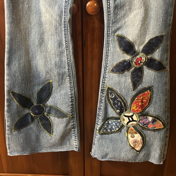 Upcycled Flare Patchwork Jeans - Picture 2 of 6